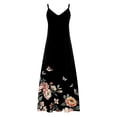 thumbnail image 5 of Giftesty Summer Dresses for Women Clearance Deals Women's Summer Print Casual Loose Sleevless V-Neck Dress, 5 of 5