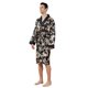 thumbnail image 5 of Bata De Hombre Kimono Albornoz Satén Ropa De Dormir Larga Bata Cárdigan Pijamas Japoneses Ropa De Dormir Cuello En V con Bolsillos Y Cinturón, 5 of 6