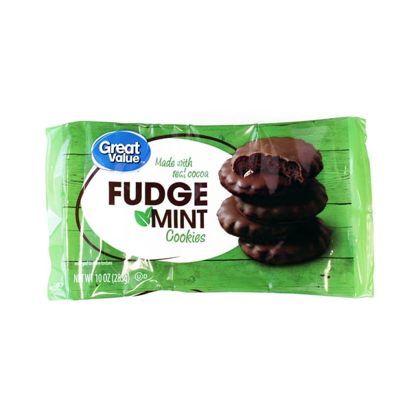 Great Value Fudge Mint Cookies, 10 Oz.