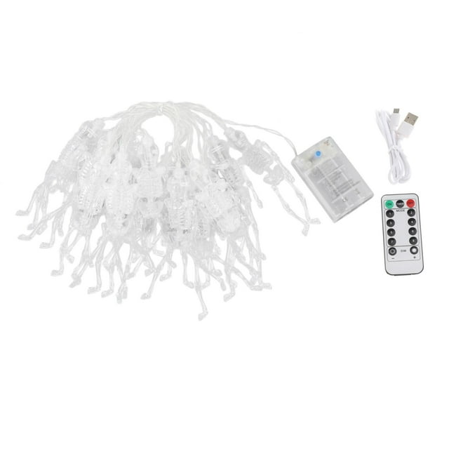 Luces de cadena de esqueleto Yuyangstore Luces de Halloween LED espeluznantes 8 modos