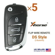 5 Xhorse Universal Wire Flip Remote Key DS Style 3 Buttons XKDS00EN