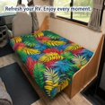 thumbnail image 4 of FUIALDOLG Colorful Palm Leaf Pattern RV Couch Covers Stretchy, Suitable for Travel Trailer Camper, RV Sofa Bed Cover Suitable for Jackknife Sofa Bed, 4 of 7
