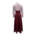 thumbnail image 5 of Bxsruta Womens Long Sleeve Shirt Dress Maxi Length Button Down Casual Workwear, 5 of 6