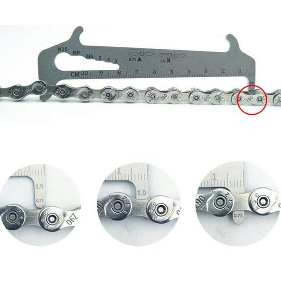 MLINS Mountain Chain Test Caliper Road Bike Repair Tool 12.5X4.2 Cm Silver