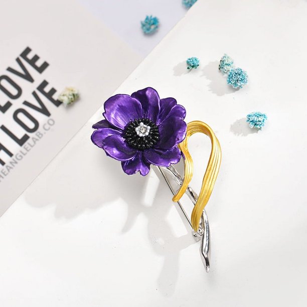 Zhuge Broches, alfileres, broches vintage, broche de esmalte verde, broches de flores y plantas de moda, accesorios de joyería de moda para mujeres y niñas, regalo, B09