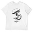 thumbnail image 3 of Hanmun Men's Xenomorph Cartoon T-Shirts Short Sleeve Cotton Round Crew Neck M T-Shirt Moisture Wicking White USA, 3 of 9