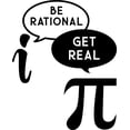 thumbnail image 1 of Be Rational, Get Real Imaginary Numbers Pi Funny Algebra Wall Decals for Walls Peel and Stick wall art murals Black Large 36 Inch, 1 of 2