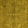 thumbnail image 1 of Ahgly Company Indoor Square Oriental Yellow Industrial Area Rugs, 4' Square, 1 of 4
