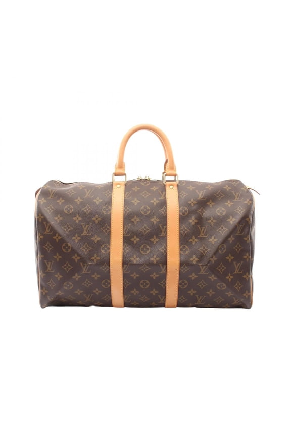 Pre-Owned Louis Vuitton Keepall 45 Monogram Boston Bag Handbag, Coated Canvas and Leather,...