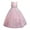 Pink, variant on Zpanxa Toddler Girls Princess Dress, Little Girls Party Wedding Dress, Snowflake Pattern Printed Net Yarn Long Dress, Kids Pageant Flower Girl Sleeveless Dress Pink (5-6 Years)