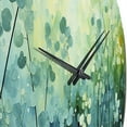 thumbnail image 5 of Designart "Misty pasture I" Abstract Landscape Oversized Wall Clock, 5 of 5
