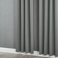 thumbnail image 3 of Home Soft Things Solid Blackout Curtains/Drapes Thermal Insulated Grommet Darkening Curtains, 2 Curtains and 2 Tiebacks Set - Grey - 54 x 96 inches, 3 of 7
