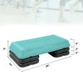 thumbnail image 2 of FlexWave 28-inch Aerobic Step Platform, Adjustable Fitness Stepper with 4 Adjustable Step Risers, Aerobics Stepper Workout Stepper for Aerobic Strength and Training in Home Gym, Blue, 2 of 7