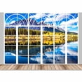 thumbnail image 4 of Idea4wall 6pcs Vies from French Window Peel and Stick Wallpaper Removable Wall Murals Large Wall Stickers for Home Decoration, 100"x24", 4 of 5