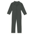 thumbnail image 4 of Alvivi Kids Boys Long Sleeve Zipper Solid Color Coverall Style Jumpsuit 6-16 Grey 8, 4 of 6