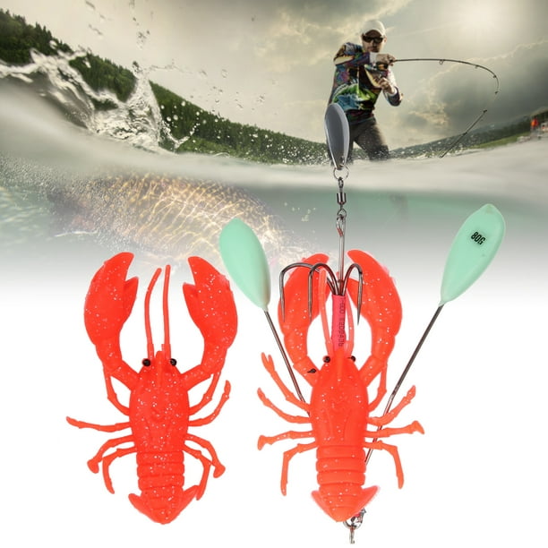 Senjay Lobster Lure Bait Artificial Simulation Large Lobster Crawfish Lure Bait Deep Sea Trolling Fishing Tacklered Red