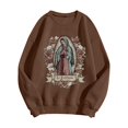 thumbnail image 5 of EHQJNJ Chandail en Molleton Femme Plus Mode Décontractée Manches Longues Col Rond Chandails en Molleton Imprimés Pull Sans Capuche Chandails en Molleton Doublé Polaire Tunique Femme avec Poches, 5 of 5