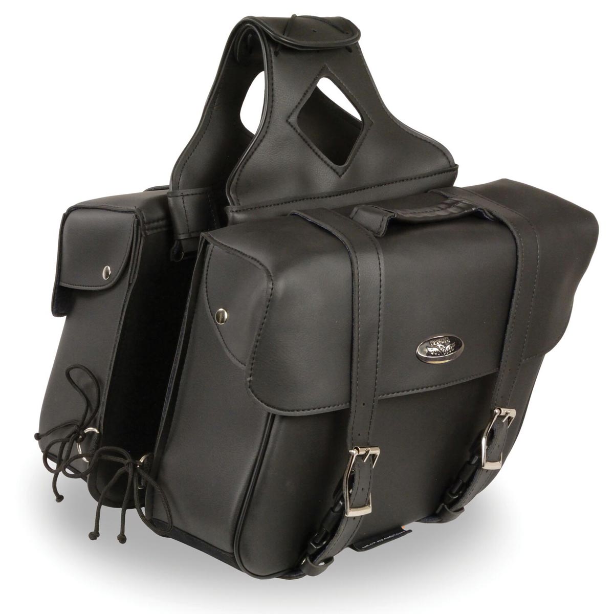 Milwaukee Leather Large ZipOff PVC Slanted Throw Over Saddlebags