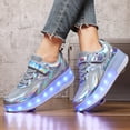 thumbnail image 5 of Yiomxhi Kids Roller Shoes, Boy Girl Sneakers with LED Light Wheels, Become Sport Sneaker for Christmas Birthday Children Gift, Adjustable Roller Skates Suitable for Outdoor School, 5 of 7