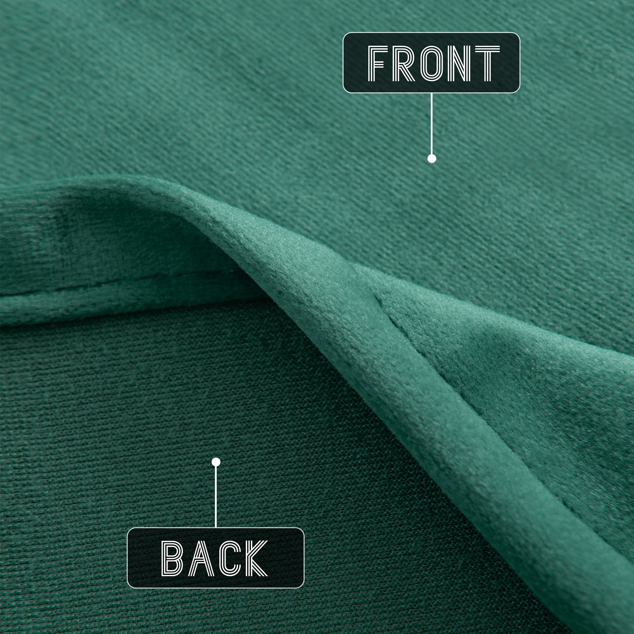 SMILETIME Emerald Green Velvet Curtains with Rod Pocket Thermal Insulated Soft Privacy Room Darkening Velvet Drapes for Bedroom and Living Room, Set of 2 Panels, 52 x 108 Inches Long