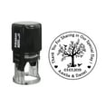 thumbnail image 5 of Printtoo Self Inking Family Address Custom Round Rubber Stamp Tree Of Life Design Personalized Stamper, 5 of 6
