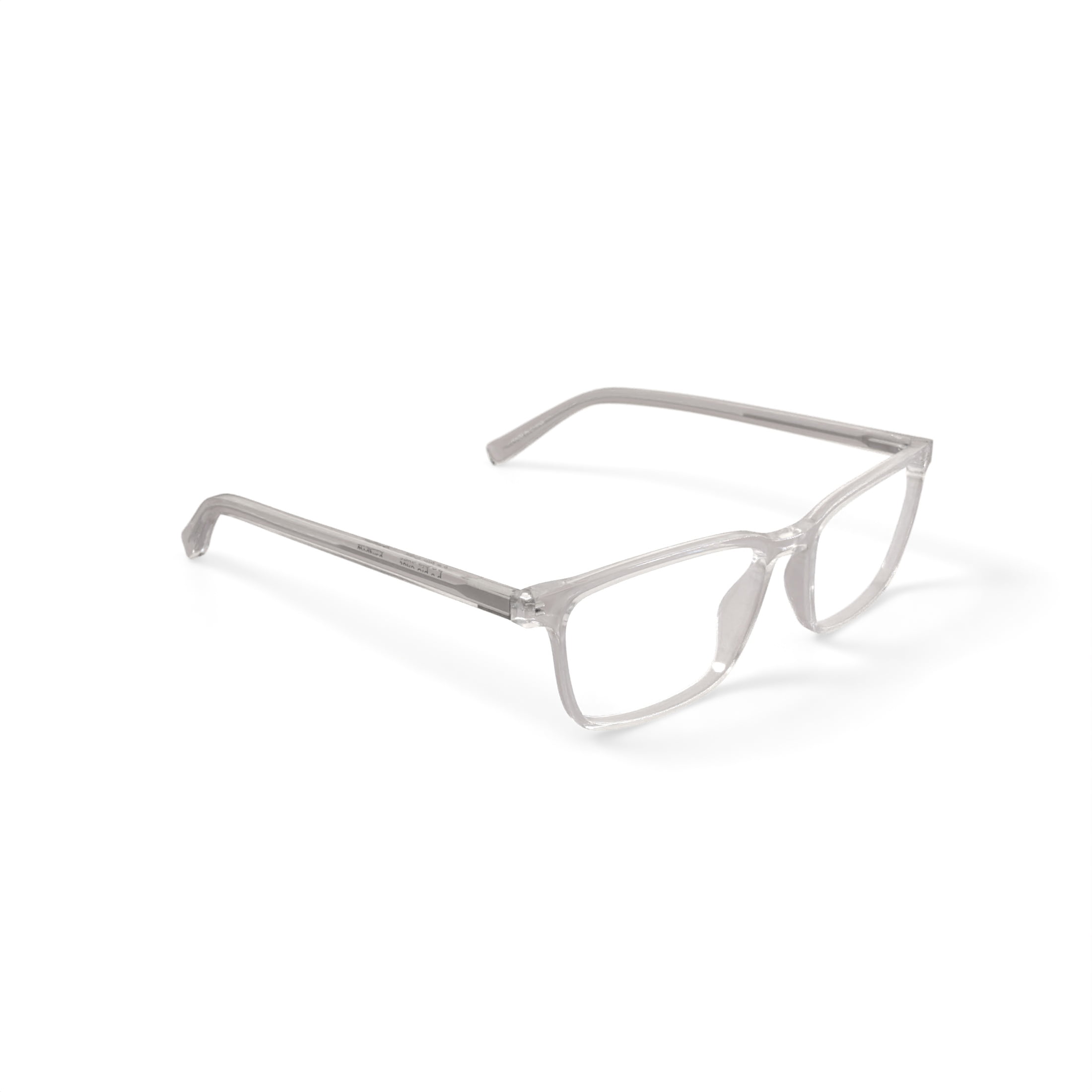 Bio Eyes Men's BE118 Hawthorn Square Prescription Eyeglasses with Case, Crystal