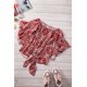 thumbnail image 4 of ABPHQTO Blusa con hombros descubiertos y estampado floral bohemio rojo para mujer, 4 of 5