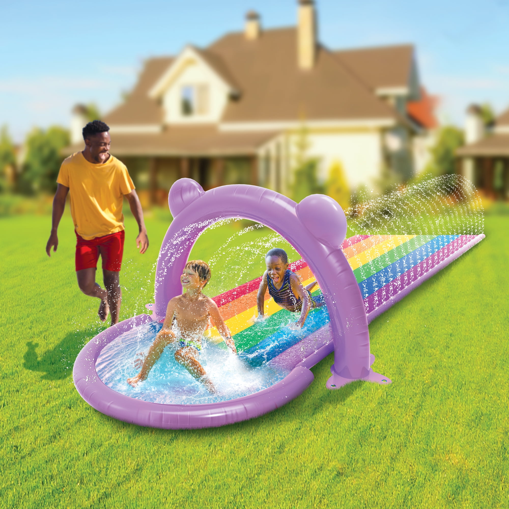 Care Bears Dual Lane Sprinkler Water Slide