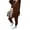 Coffee, variant on ITFABS Ladies Leisure Suit, Autumn Long Sleeve Zipper Tops, Ankle Banded Pants