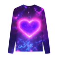 thumbnail image 4 of Girls Heart Long Sleeve T Shirts Colorful Cute Graphic Tees Round Neck Pullover 2025 Trendy Tops 3-14y Dark Purple， 5 Years, 4 of 5