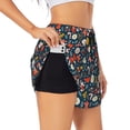 thumbnail image 3 of Lsque Holiday Christmas Cookies Printed Women's Running Shorts with Liner Pockets,Elastic Quick Dry Workout Athletic Gym Yoga Shorts,Womens High Waist Shorts-X-Large, 3 of 9