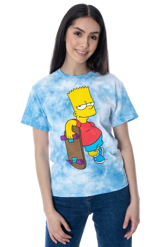 The Simpsons Juniors' Bart Simpson Tie-Dye Skimmer T-Shirt