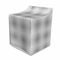 thumbnail image 1 of Abstract Washer Cover, Trippy Fractal Geometrical Rounded Square Shapes Minimalist Artisan Pattern, Decorative Accent for Laundromats, 29" x 28" x 40", Black and White, by Ambesonne, 1 of 3