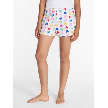 Joyspun Women's Woven Pajama Boxer Shorts, 3'' Inseam, Sizes XS-2X