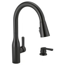 Delta Marca Single-Handle Pull-Down Sprayer Kitchen Faucet with ShieldSpray Technology in Matte Black