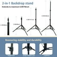 thumbnail image 3 of 2-in-1 Abstract Light Blue Photography Backdrop Stand Kit 6.5x6.5 ft Portable Dual Rod Stand with 6x8ft Polyester Backdrop for Portraits and Photo Props, 3 of 7