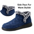 thumbnail image 5 of Knivor Slip On Winter Ankle Boots for Women Fuzzy Fleece Lined Non-Slip Warm Snow Booties Casual Winter Shoes for Women Cold Weather Footwear Indoor Outdoor, 5 of 9