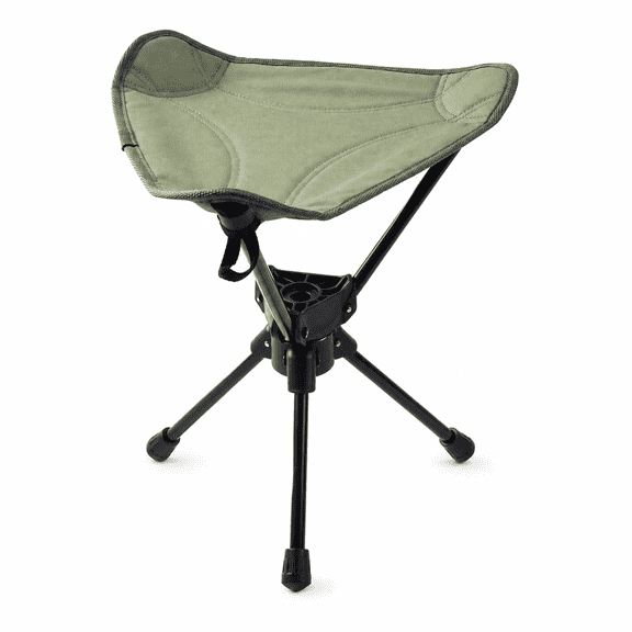 Thickened Aluminum 360° Swivel Tripod Folding Stool 270lbs Load Ultralight Portable for Camping Fishing Hiking