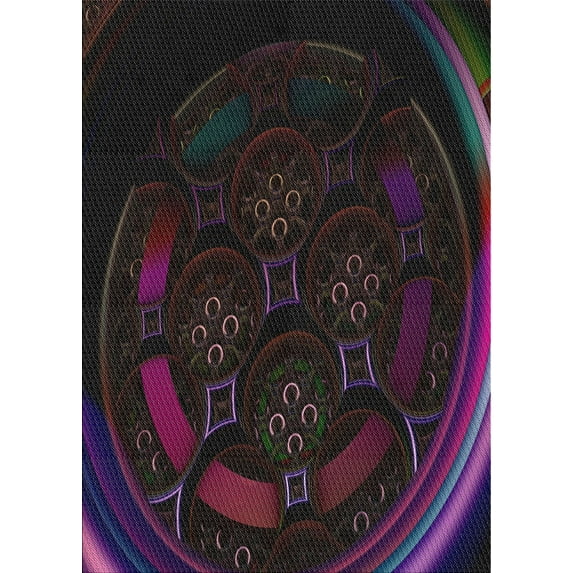Ahgly Company Indoor Rectangle Patterned Mid Gray Novelty Area Rugs, 7' x 10'