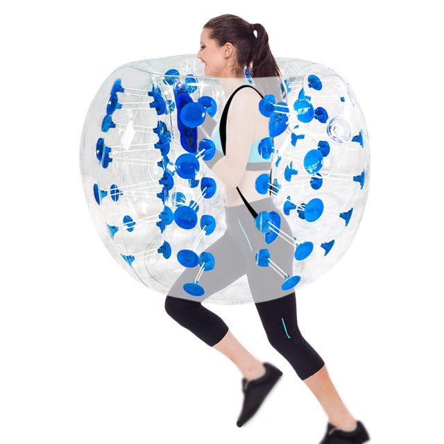 Pelota de 100cm, de fútbol, pelota de burbuja cuerpo , ño pelota de parachoques infble para parque, césped, patio, Baoblaze Pelota de parachoques inflable