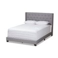 thumbnail image 1 of Baxton Studio Brady Fabric Tufted Queen Bed in Light Grey, 1 of 8