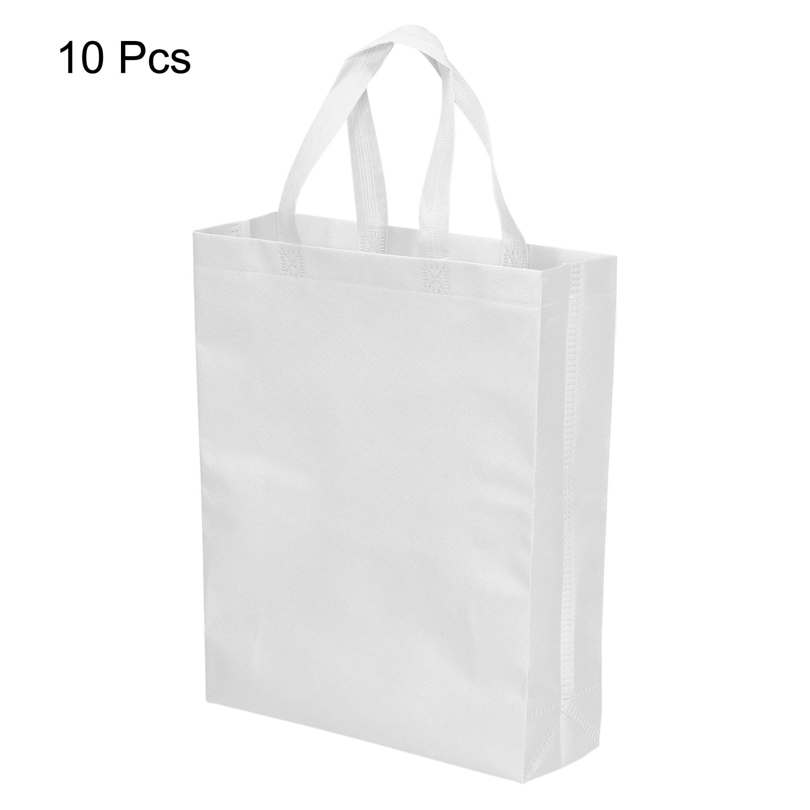 Unique Bargains Reusable Gift Bags Vertical Style Non-Woven Tote Bag White