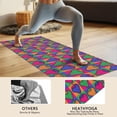 thumbnail image 4 of Colorful Strawberry Plants Fruit Checkered Hot Yoga Mat Towel Non Slip for Hot Yoga - Quick-Drying Yoga Mat Cover with 4 Corner Pockets with Travel Bag - Hot Yoga Towel Non Slip 74"x26", 4 of 6