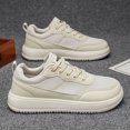 thumbnail image 3 of Men's Low Top Lace Up Thick Sole Casual Sneakers Mesh Spliced Upper Platform Daily Walking Shoes, 3 of 10