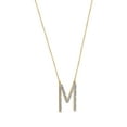 thumbnail image 5 of Imperial 1/20Ct TDW Diamond Alphabet M Pendant Necklace for Women in Yellow Gold Plated Sterling Silver, 5 of 6