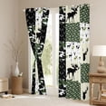 thumbnail image 3 of Homewish Safari Deer Skull Curtains Pack of 2 (42x84 Each),Rustic Camo Curtains Blackout,Green Black Beige Bedroom Curtains For Boys Teens,Luxury Bedroom Decor, 3 of 6