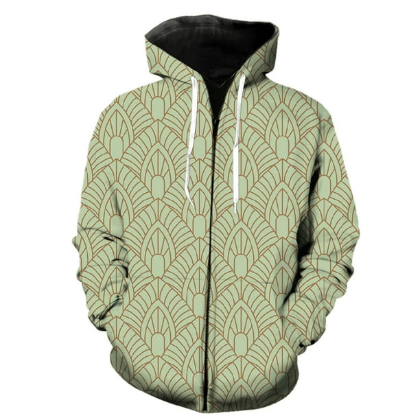 Sudadera con capucha y cremallera con estampado abstracto para hombre, divertida ropa de calle para adolescentes, con estampado 3D, estilo hip hop, informal, de manga larga, estilo Harajuku, de gran t
