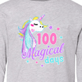 thumbnail image 4 of Inktastic 100 Magical Days with Unicorn and Stars Long Sleeve Youth T-Shirt, 4 of 5