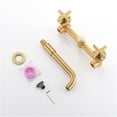 thumbnail image 5 of JERFIT Gold Wall Mounted Bathroom Sink Faucet, Brushed Brass Vessel Faucet with Cross Handles for Modern Bathroom, 5 of 10