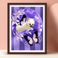 thumbnail image 3 of Cuadros Decorativos Kits de pintura de diamante 5D DIY Gatito blanco Pared de taladro cuadrado completo (30x40cm) Tmvgtek embutido en tela, 3 of 6